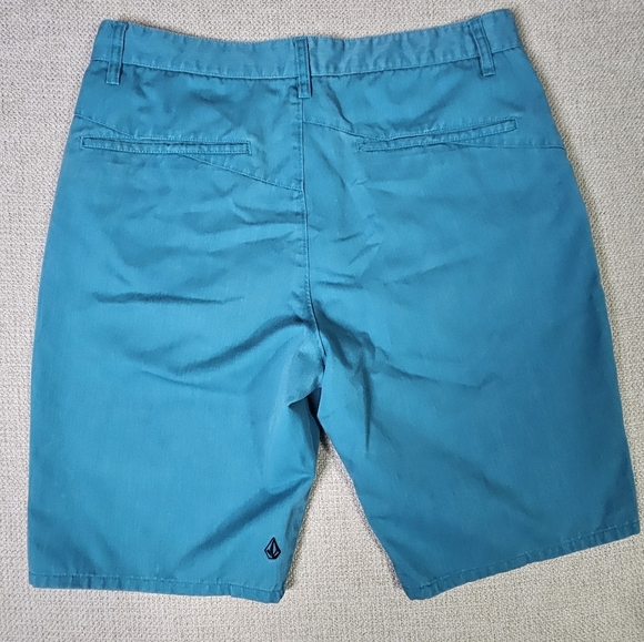 Teal Blue Mens Chino Athletic Shorts by Volcom.  Size 34 - Picture 4 of 16